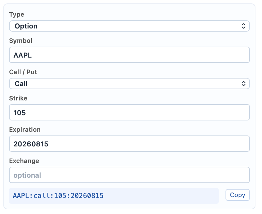 Symbol Builder product view